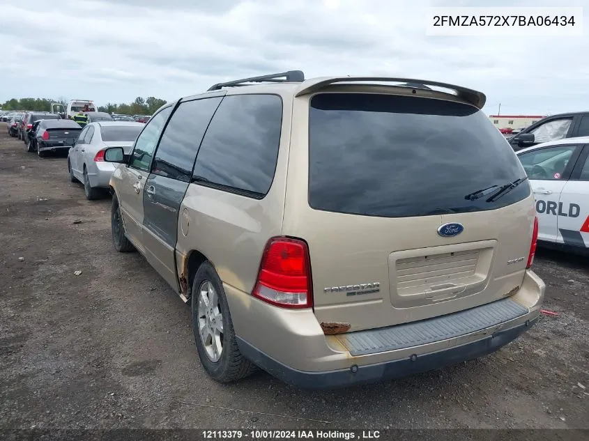 2007 Ford Freestar Sport VIN: 2FMZA572X7BA06434 Lot: 12113379