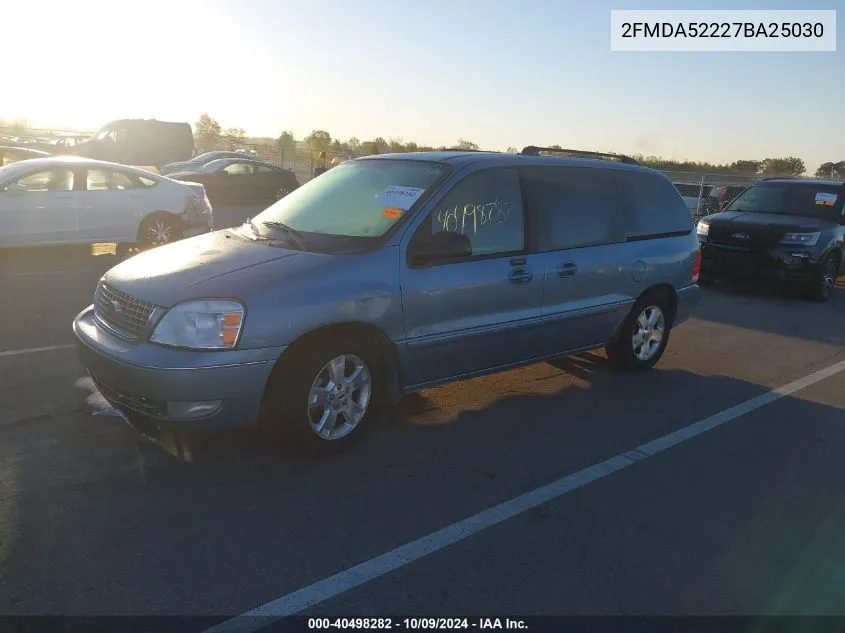 2FMDA52227BA25030 2007 Ford Freestar Sel