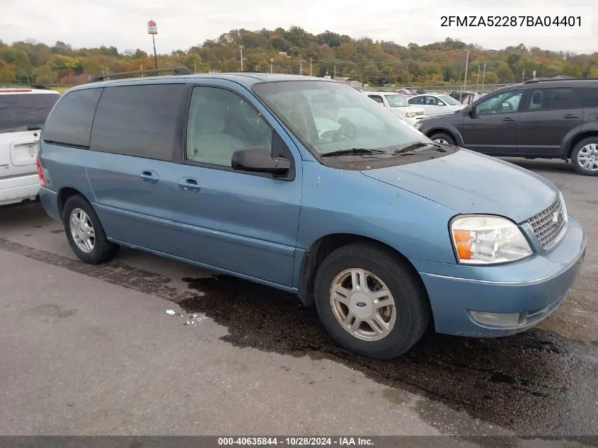 2007 Ford Freestar Sel VIN: 2FMZA52287BA04401 Lot: 40635844