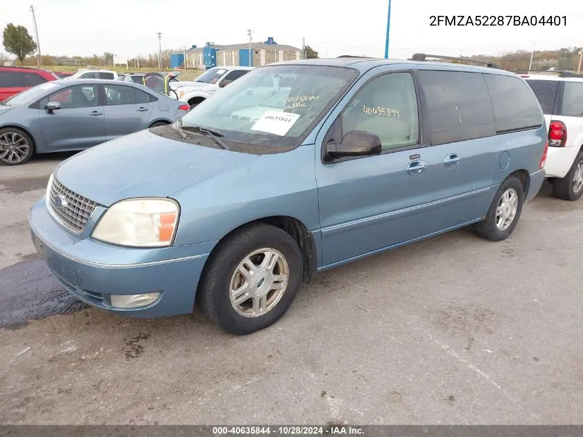 2007 Ford Freestar Sel VIN: 2FMZA52287BA04401 Lot: 40635844