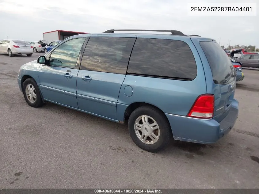 2007 Ford Freestar Sel VIN: 2FMZA52287BA04401 Lot: 40635844