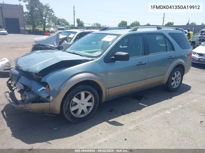 2005 Ford Freestyle Se VIN: 1FMDK04135GA19912 Lot: 39488558