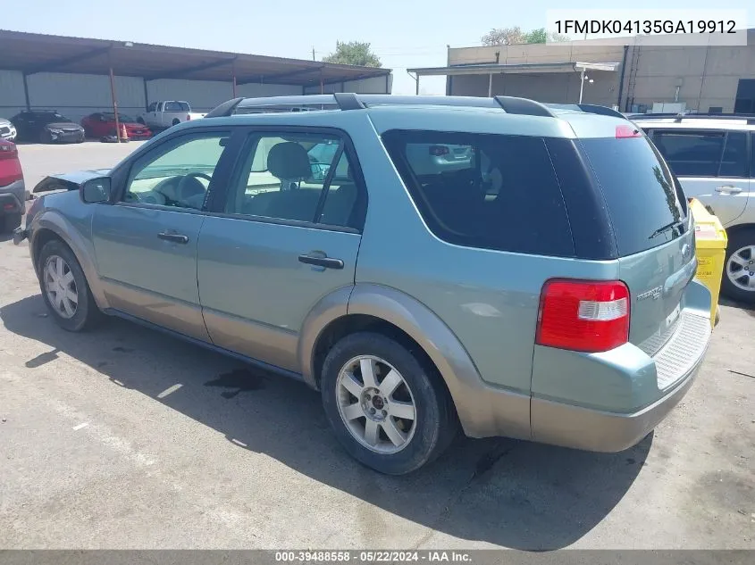 2005 Ford Freestyle Se VIN: 1FMDK04135GA19912 Lot: 39488558