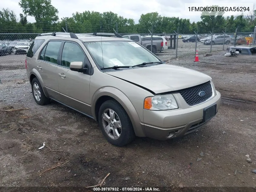 2005 Ford Freestyle Sel VIN: 1FMDK02185GA56294 Lot: 39787932