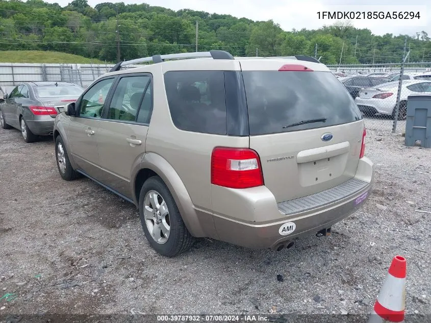 2005 Ford Freestyle Sel VIN: 1FMDK02185GA56294 Lot: 39787932