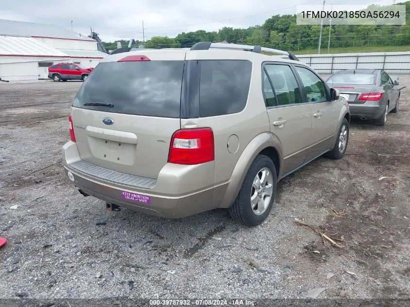 2005 Ford Freestyle Sel VIN: 1FMDK02185GA56294 Lot: 39787932