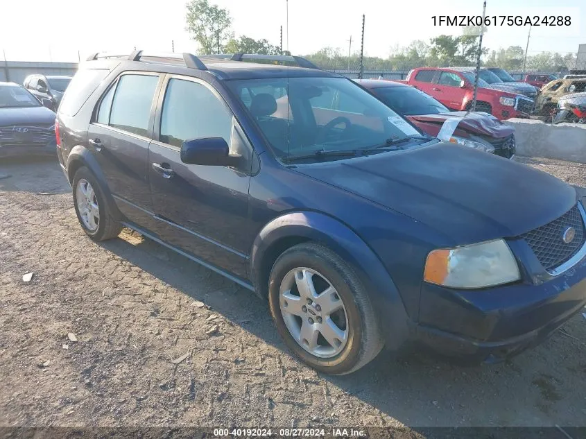 2005 Ford Freestyle Limited VIN: 1FMZK06175GA24288 Lot: 40192024