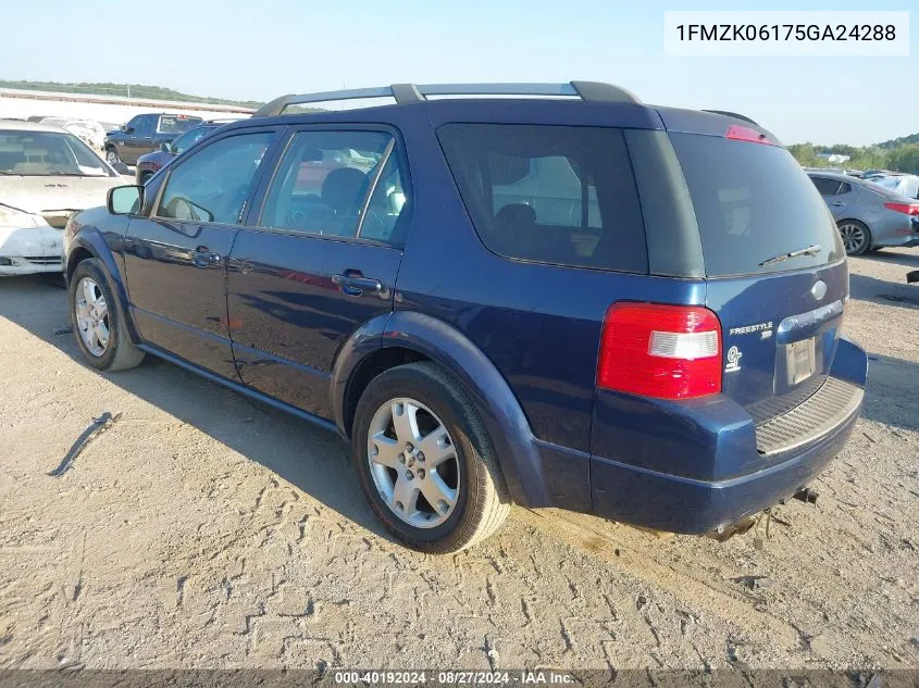 2005 Ford Freestyle Limited VIN: 1FMZK06175GA24288 Lot: 40192024