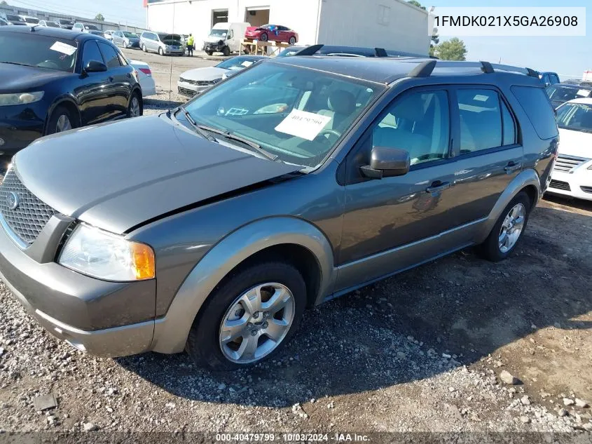 2005 Ford Freestyle Sel VIN: 1FMDK021X5GA26908 Lot: 40479799