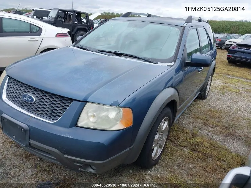 2005 Ford Freestyle Sel VIN: 1FMZK05125GA20814 Lot: 40520530