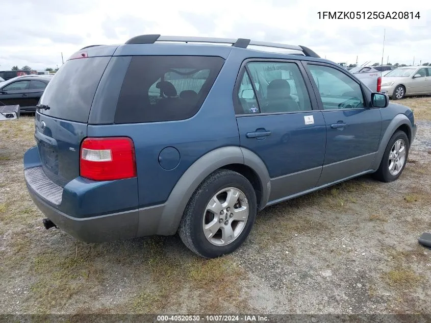 2005 Ford Freestyle Sel VIN: 1FMZK05125GA20814 Lot: 40520530