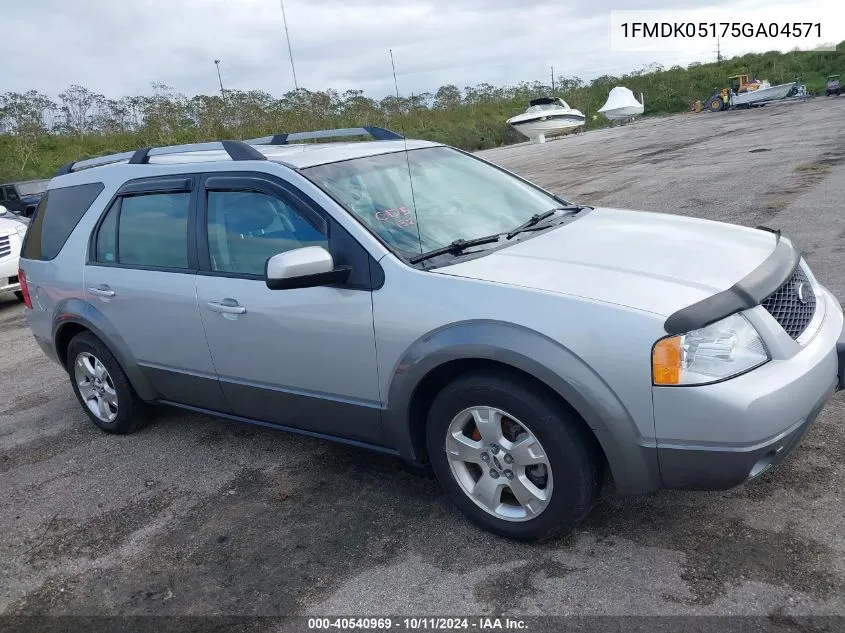 2005 Ford Freestyle Sel VIN: 1FMDK05175GA04571 Lot: 40540969