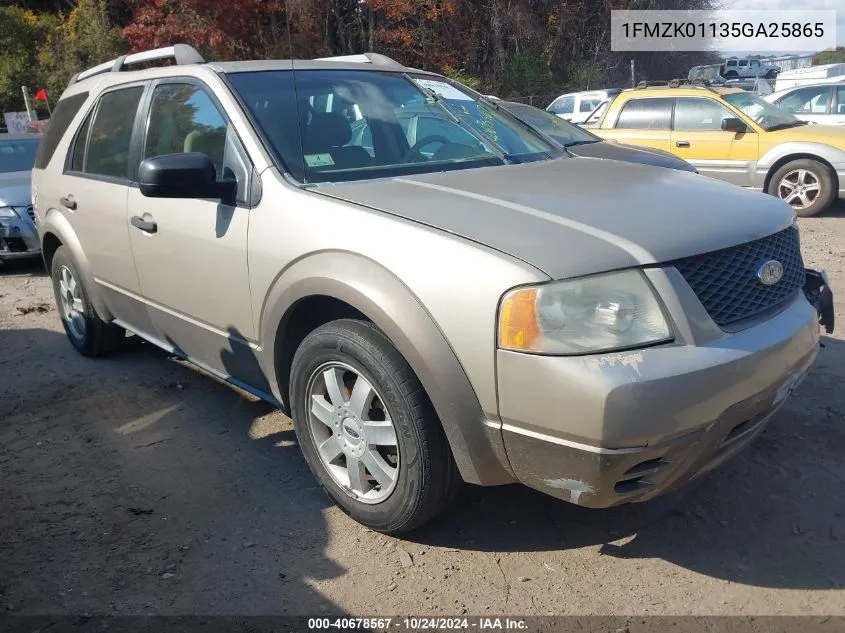 2005 Ford Freestyle Se VIN: 1FMZK01135GA25865 Lot: 40678567