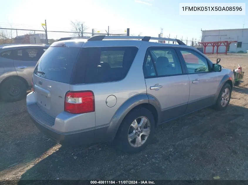 2005 Ford Freestyle Sel VIN: 1FMDK051X5GA08596 Lot: 40811184