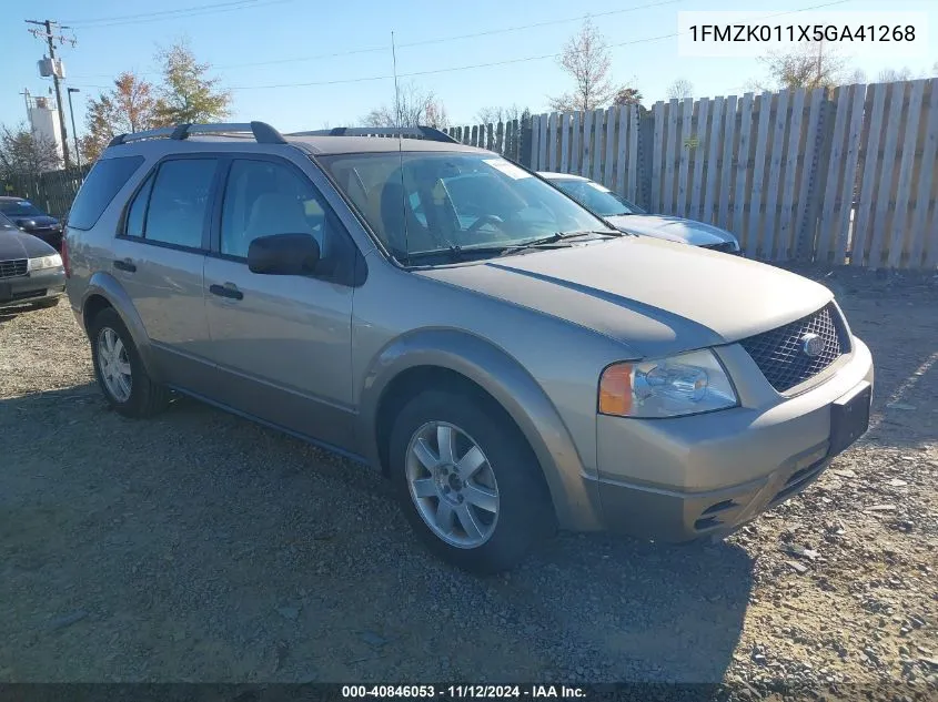 2005 Ford Freestyle Se VIN: 1FMZK011X5GA41268 Lot: 40846053