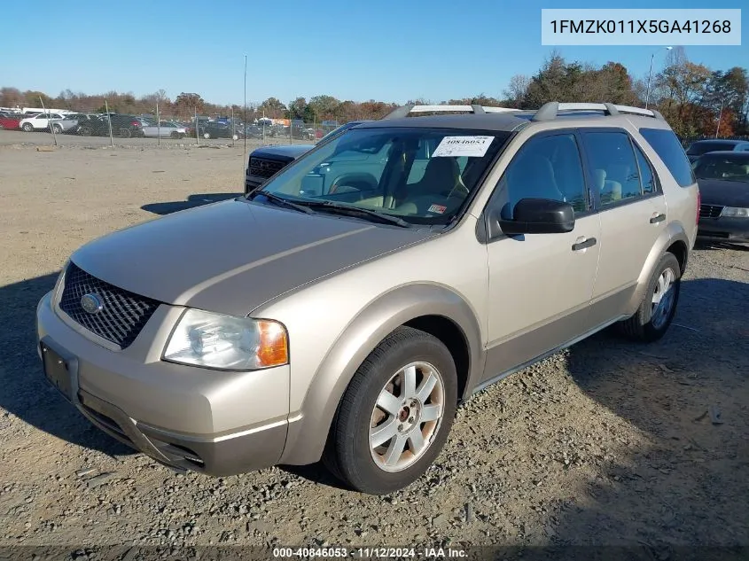 2005 Ford Freestyle Se VIN: 1FMZK011X5GA41268 Lot: 40846053