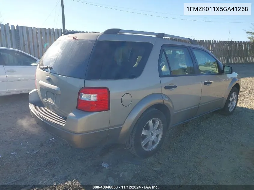 2005 Ford Freestyle Se VIN: 1FMZK011X5GA41268 Lot: 40846053