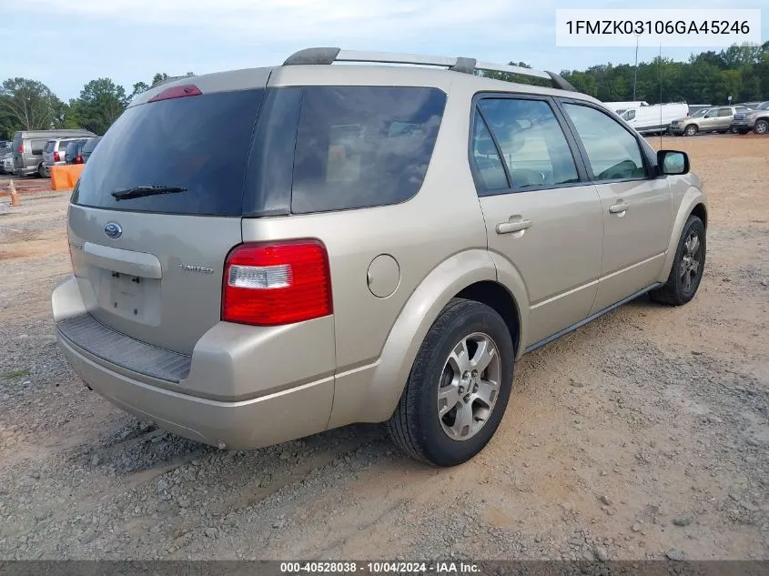 1FMZK03106GA45246 2006 Ford Freestyle Limited