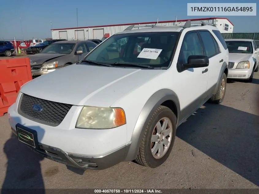 2006 Ford Freestyle Se VIN: 1FMZK01116GA54895 Lot: 40570758