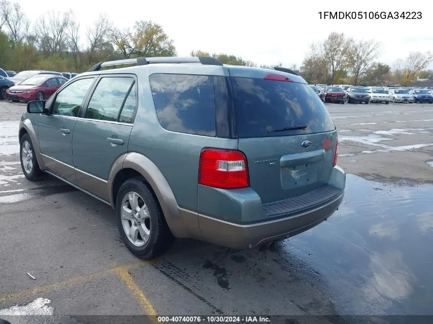 2006 Ford Freestyle Sel VIN: 1FMDK05106GA34223 Lot: 40740076