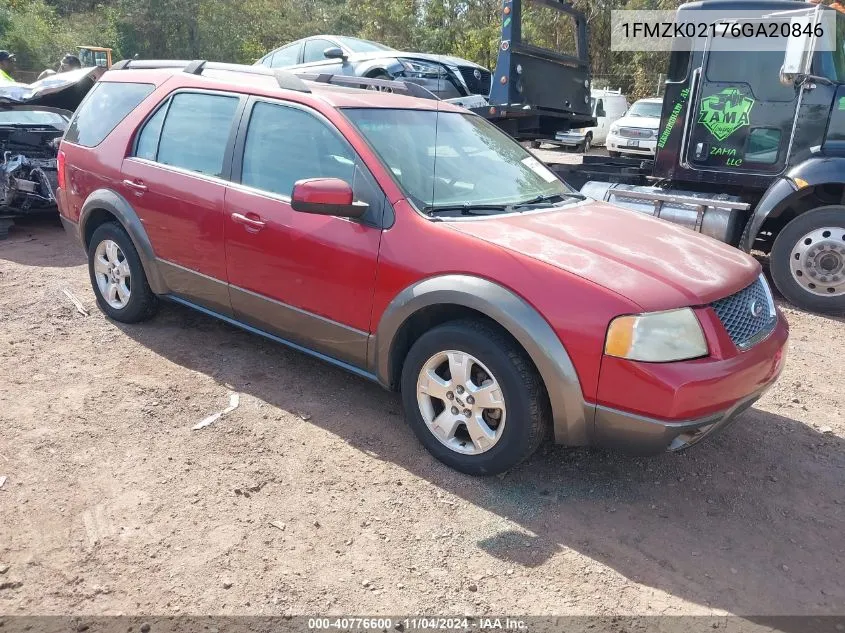 2006 Ford Freestyle Sel VIN: 1FMZK02176GA20846 Lot: 40776600