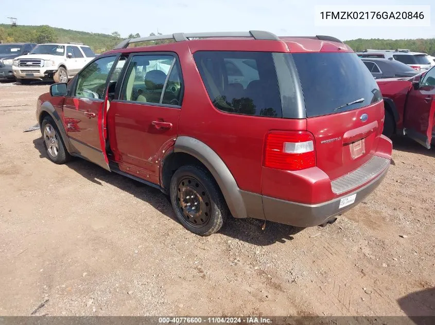 2006 Ford Freestyle Sel VIN: 1FMZK02176GA20846 Lot: 40776600