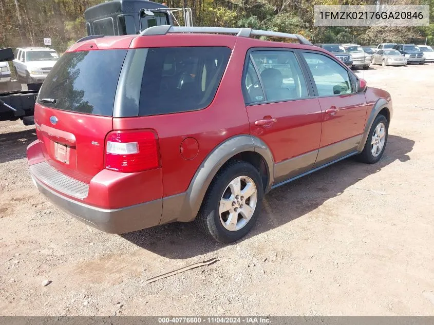 2006 Ford Freestyle Sel VIN: 1FMZK02176GA20846 Lot: 40776600