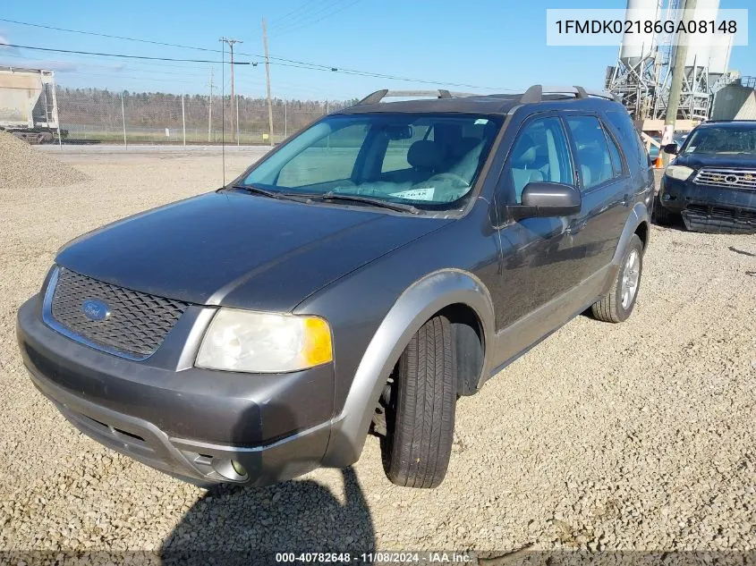 2006 Ford Freestyle Sel VIN: 1FMDK02186GA08148 Lot: 40782648