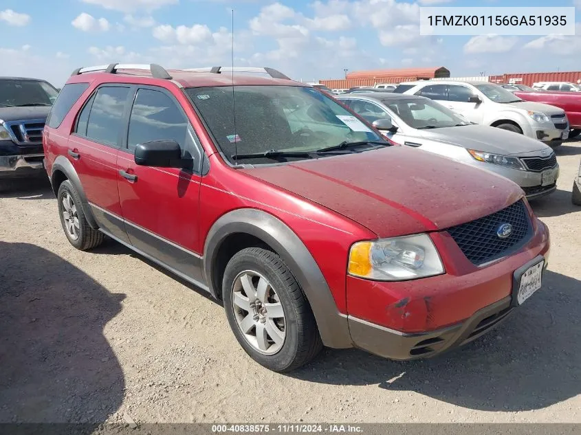 2006 Ford Freestyle Se VIN: 1FMZK01156GA51935 Lot: 40838575