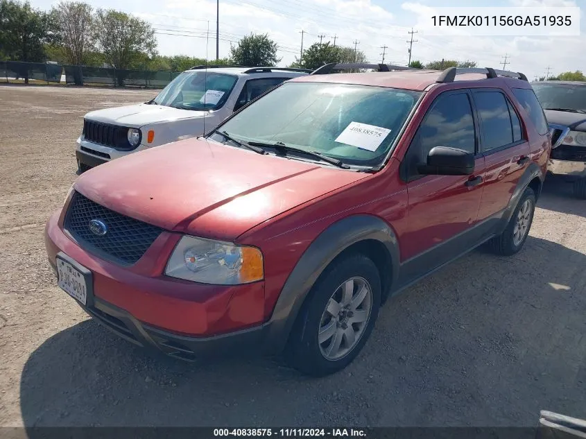 2006 Ford Freestyle Se VIN: 1FMZK01156GA51935 Lot: 40838575