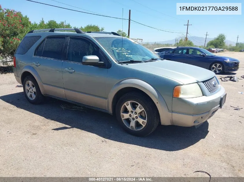 2007 Ford Freestyle Sel VIN: 1FMDK02177GA29588 Lot: 40127021