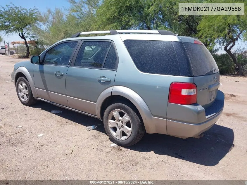 2007 Ford Freestyle Sel VIN: 1FMDK02177GA29588 Lot: 40127021