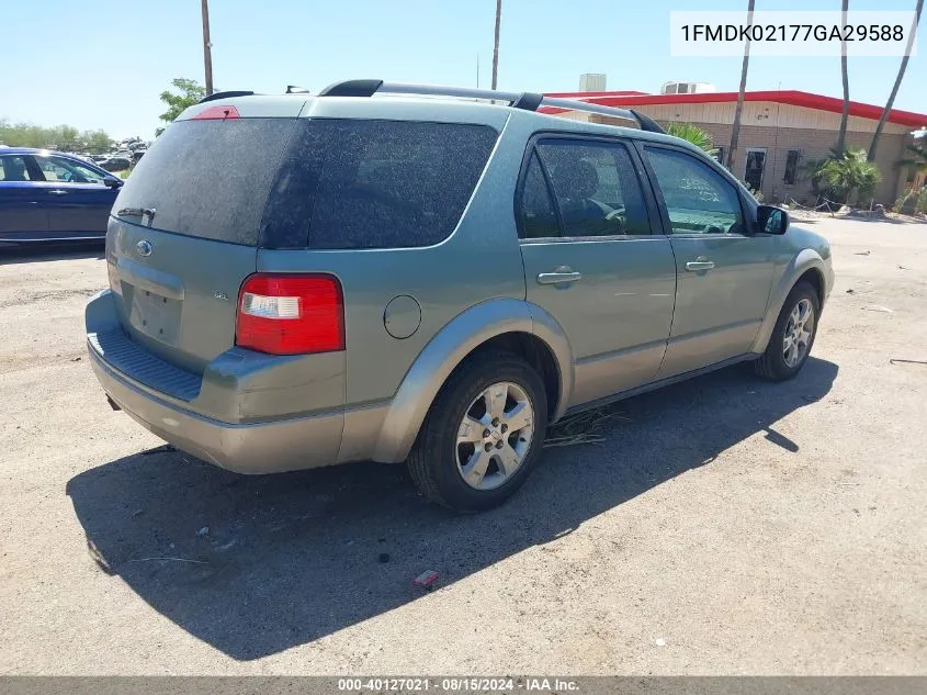 2007 Ford Freestyle Sel VIN: 1FMDK02177GA29588 Lot: 40127021