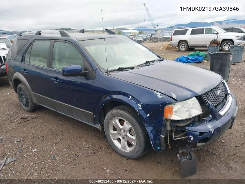 2007 Ford Freestyle Sel VIN: 1FMDK02197GA39846 Lot: 40252460