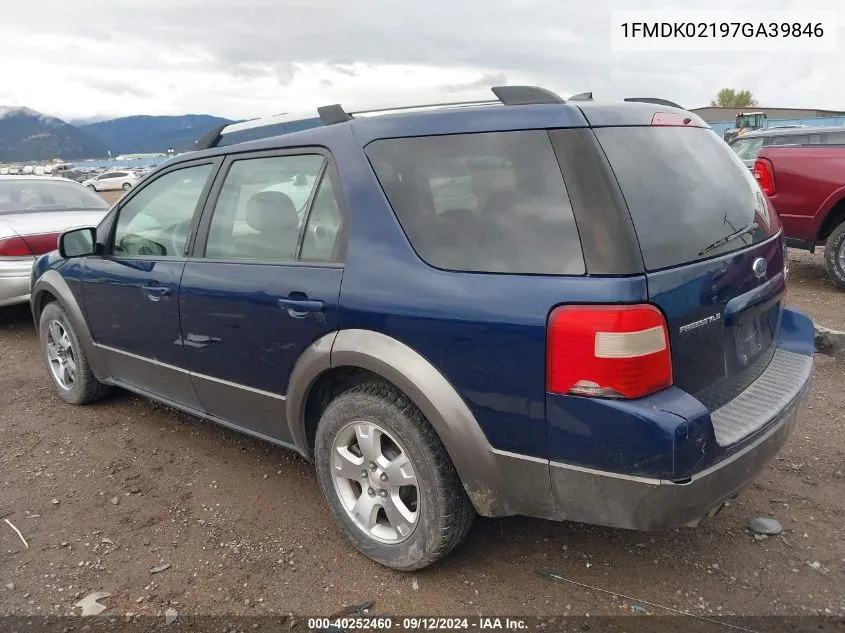 2007 Ford Freestyle Sel VIN: 1FMDK02197GA39846 Lot: 40252460