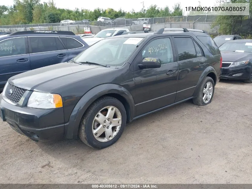 2007 Ford Freestyle Limited VIN: 1FMDK06107GA08057 Lot: 40305612