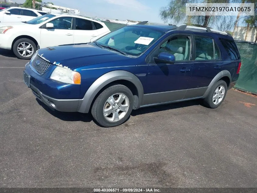 2007 Ford Freestyle Sel VIN: 1FMZK02197GA10675 Lot: 40306571