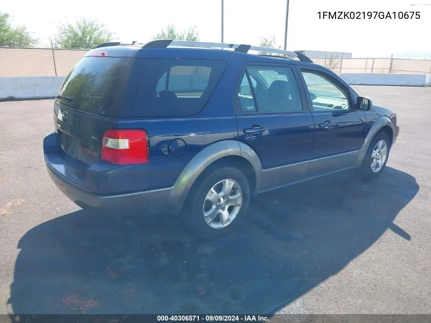 1FMZK02197GA10675 2007 Ford Freestyle Sel