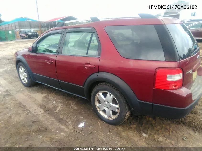 1FMDK06147GA06182 2007 Ford Freestyle Limited