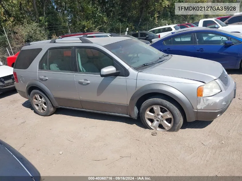 2007 Ford Freestyle Sel VIN: 1FMDK02127GA35928 Lot: 40360716