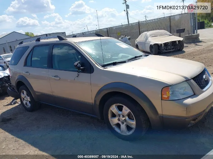 2007 Ford Freestyle Sel VIN: 1FMDK02137GA29720 Lot: 40389057