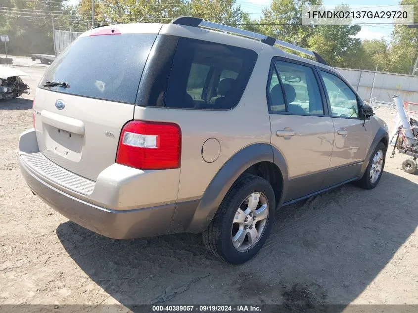 2007 Ford Freestyle Sel VIN: 1FMDK02137GA29720 Lot: 40389057