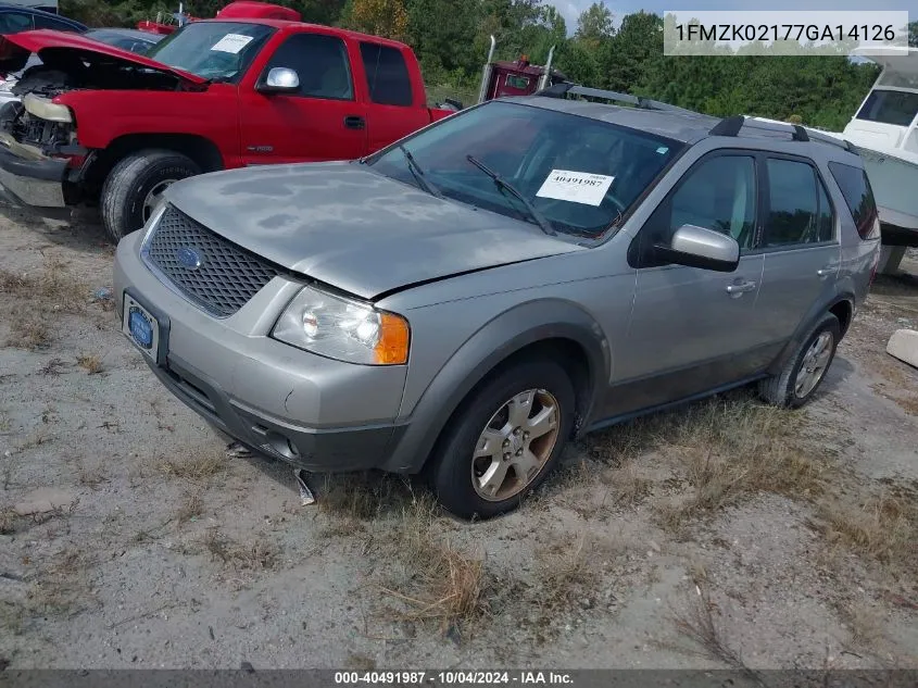 2007 Ford Freestyle Sel VIN: 1FMZK02177GA14126 Lot: 40491987