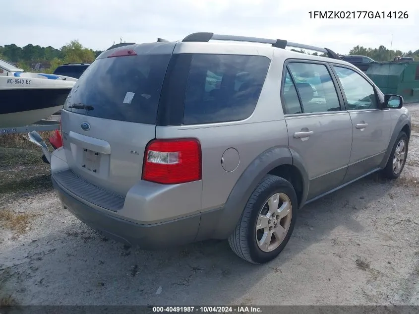 2007 Ford Freestyle Sel VIN: 1FMZK02177GA14126 Lot: 40491987