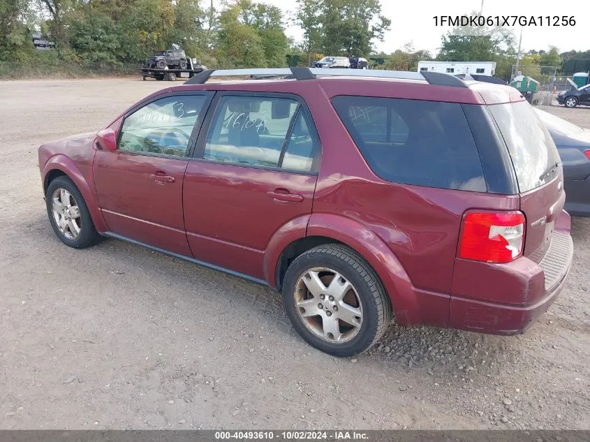 2007 Ford Freestyle Limited VIN: 1FMDK061X7GA11256 Lot: 40493610