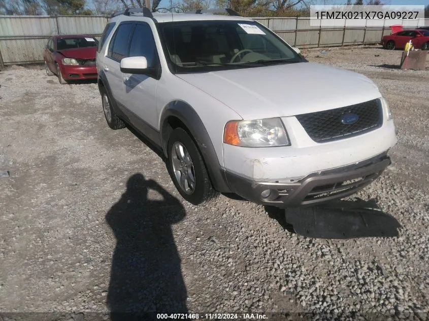 2007 Ford Freestyle Sel VIN: 1FMZK021X7GA09227 Lot: 40721468