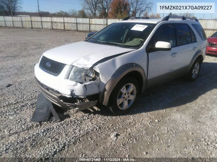 2007 Ford Freestyle Sel VIN: 1FMZK021X7GA09227 Lot: 40721468