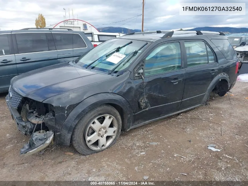 1FMDK06127GA32540 2007 Ford Freestyle Limited