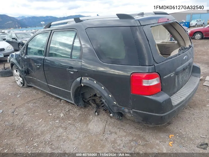 1FMDK06127GA32540 2007 Ford Freestyle Limited