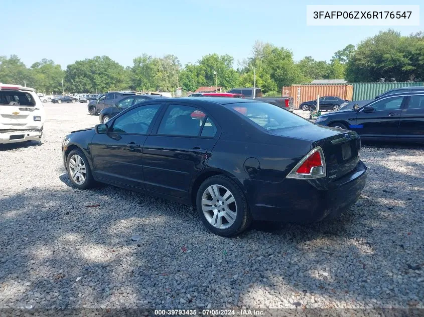 2006 Ford Fusion S VIN: 3FAFP06ZX6R176547 Lot: 39793435